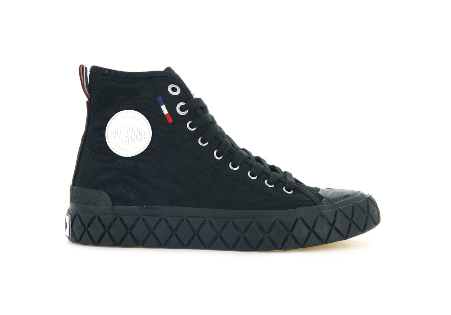 Schwarz Palladium Palla Ace Canvas Mid