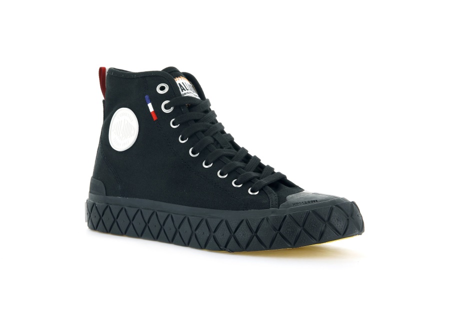 Schwarz Palladium Palla Ace Canvas Mid