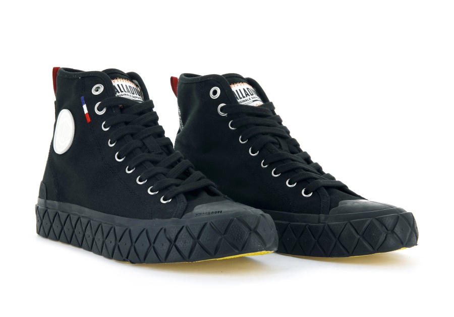 Schwarz Palladium Palla Ace Canvas Mid