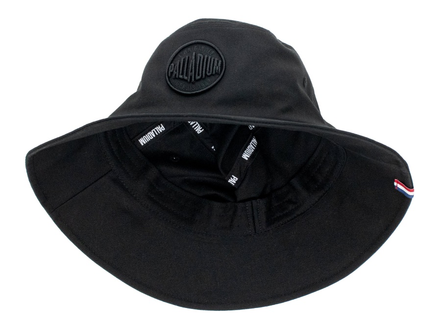 Palladium Bucket Hat Logokante Schwarz