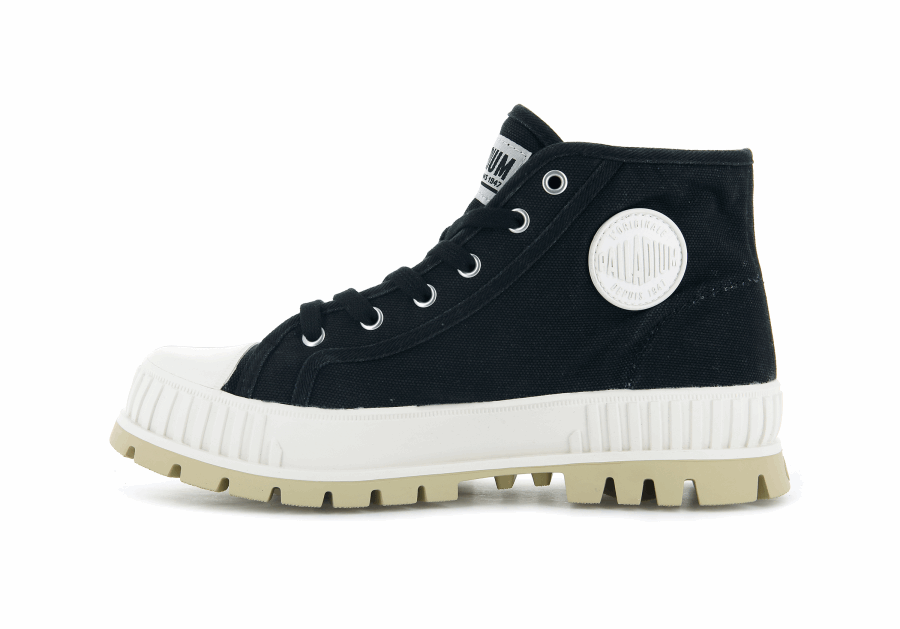 Palladium Pallashock Mittel Und Schwarz Weiß