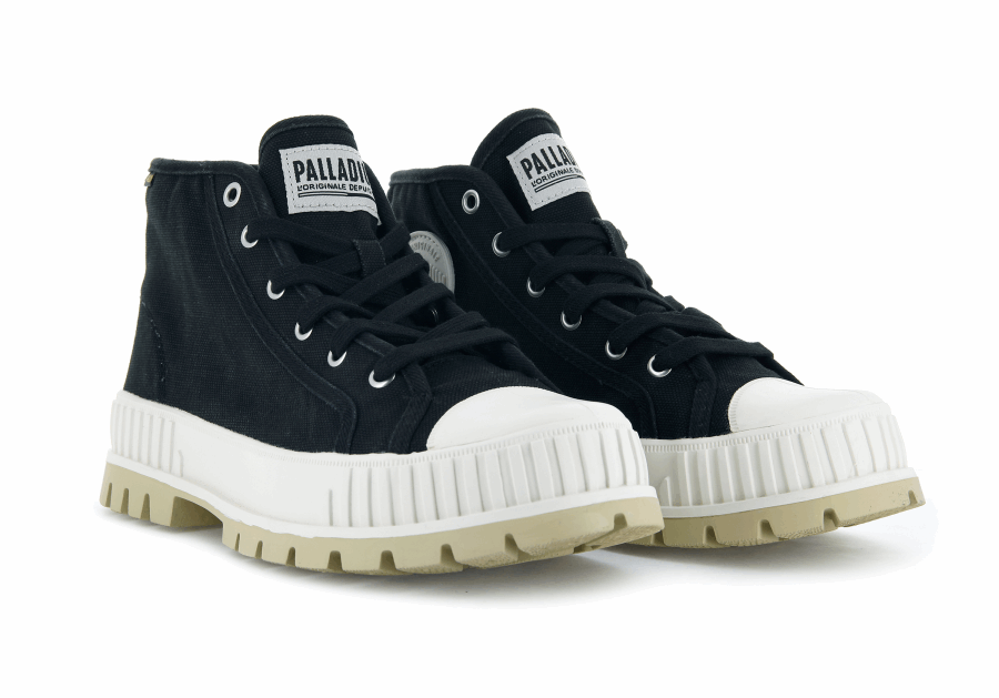 Palladium Pallashock Mittel Und Schwarz Weiß