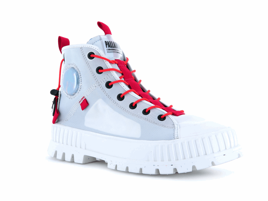Palladium Pallashock Mid Ticket To Earth Star White