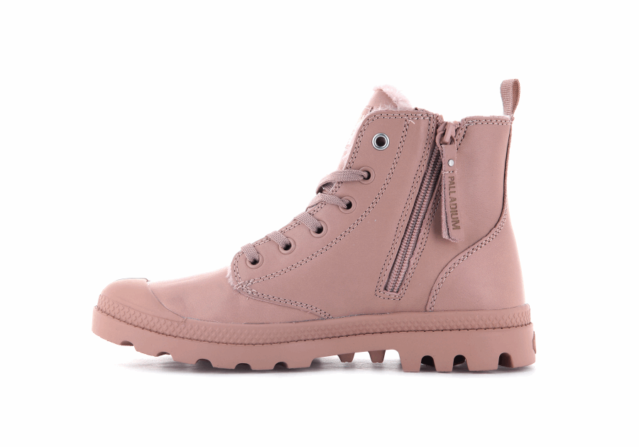 Palladium Pampa Hi Zip Leder S Misty Rose