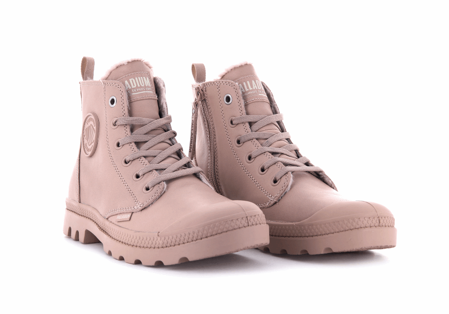 Palladium Pampa Hi Zip Leder S Misty Rose