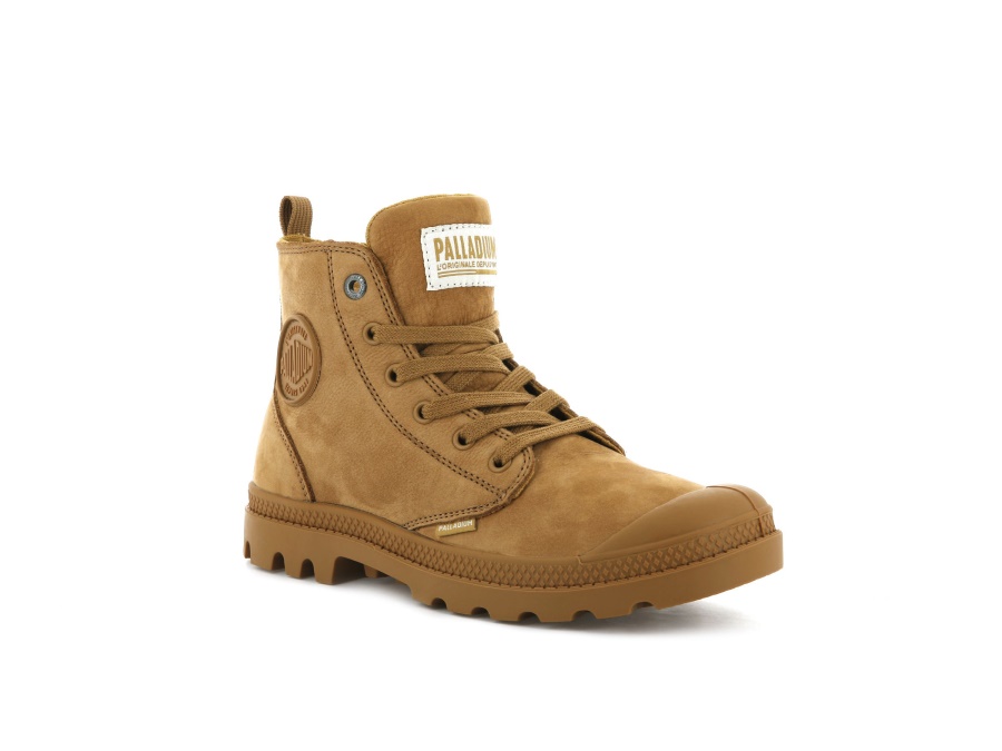 Palladium Pampa Hi Zip Nubuk Bernsteingold