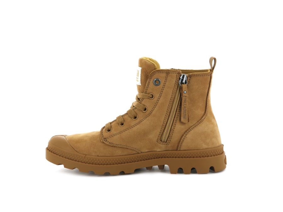 Palladium Pampa Hi Zip Nubuk Bernsteingold
