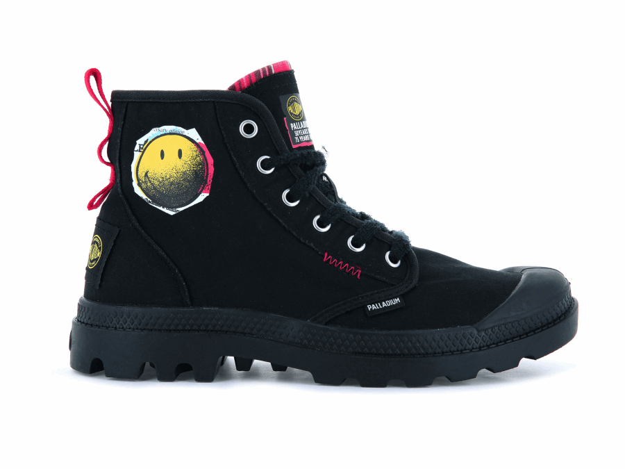 Palladium Pampa X Smiley 1970 Schwarz