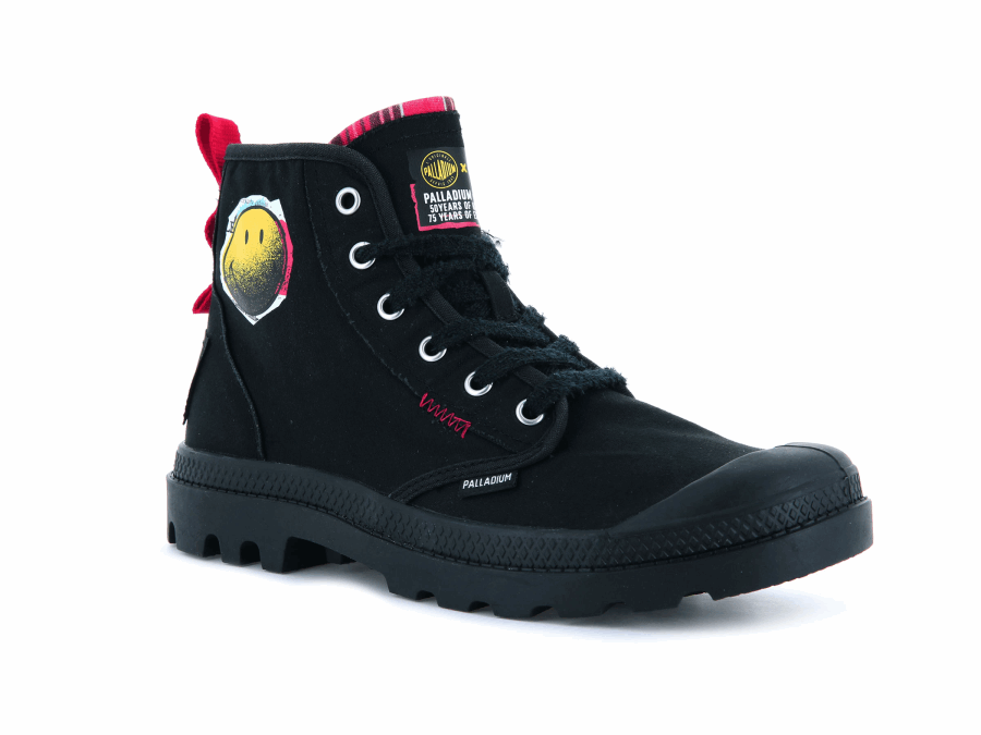 Palladium Pampa X Smiley 1970 Schwarz